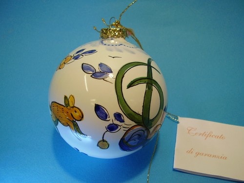 Ceramiche d-Arte di Albisola - Maiolica decorata in Calligrafico.